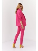 Casual women\'s suit with cigarette pants, amaranth 8760 - Online store - Boutique